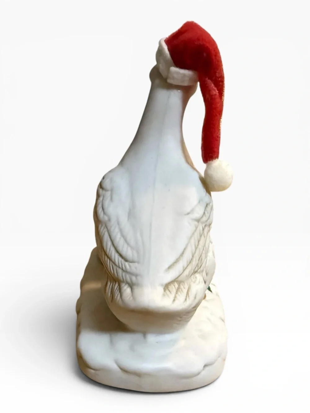 Vintage Ceramic Christmas Goose Planter (Or Toothpick/Candle Holder)